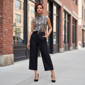 NO!BO!  Blouse animal print short neck with no sleeves made in 🇮🇩 Indonesia